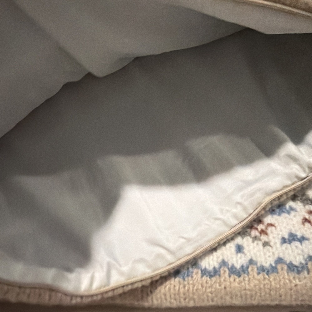 Pottery Barn Fair Isle Pillow Cover Easter/Valentines/Country Beige 20 X 20" - Picture 3 of 5